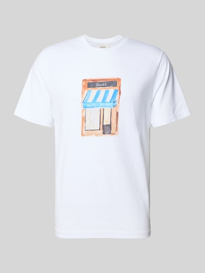 Forét T-Shirt mit Motiv-Print Modell 'MARKET' Weiss 2