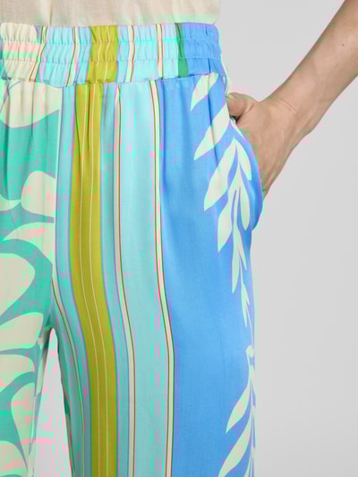 Milano Italy Marlenebroek van pure viscose met elastische band Bleu - 3