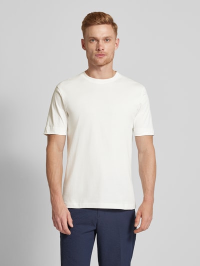 Drykorn T-Shirt im unifarbenen Design Modell 'RAPHAEL' Weiss 4