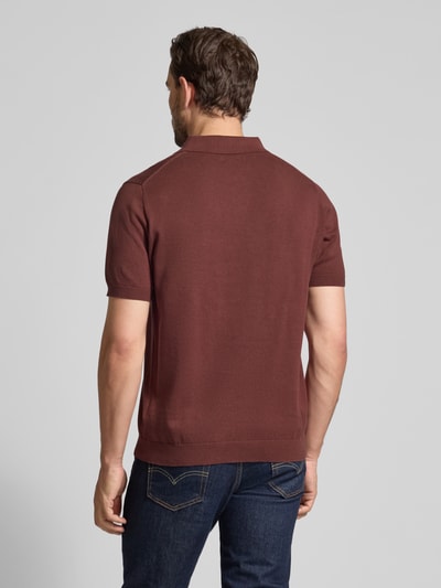 Christian Berg Men Regular Fit Poloshirt mit kurzer Knopfleiste Metallic Rot 5