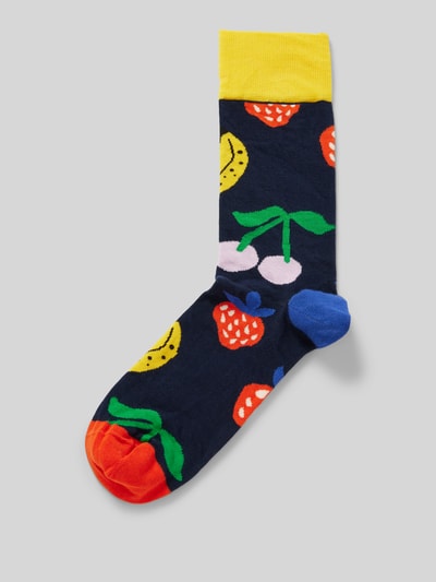 DillySocks Socken mit Motiv-Stitching Modell 'Fruit Of The Boom' Marine 1