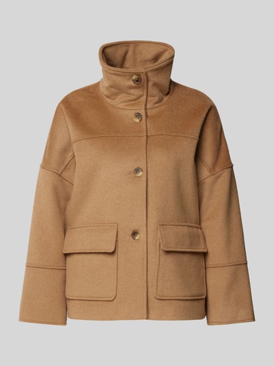 Gant Cropped Jacke mit Stehkragen Camel 2