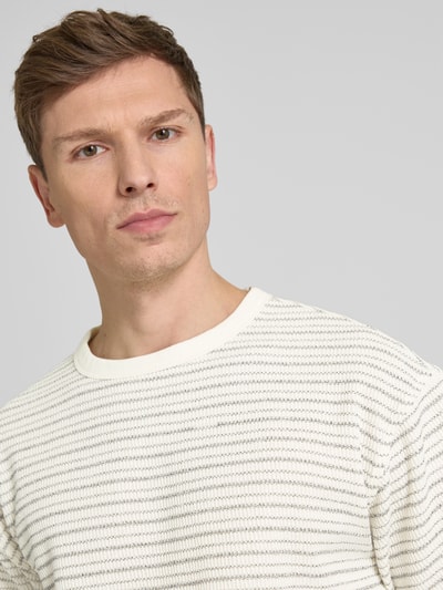 Casual Friday Oversized T-Shirt mit Stehkragen Modell 'FREDERIK' Offwhite 3