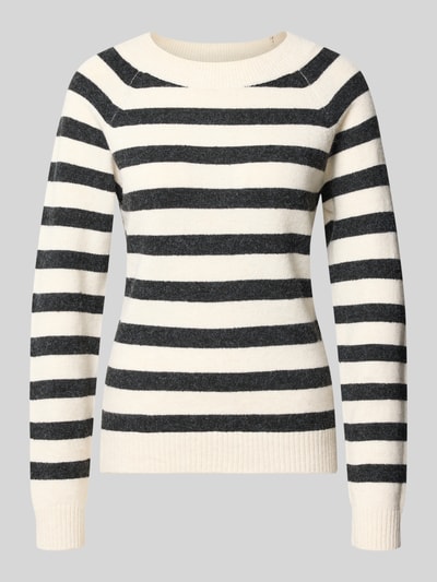 Productfoto, regular fit pullover met strepen model 'DOFFY' van VERO MODA in zwart-wit, dames pullover
