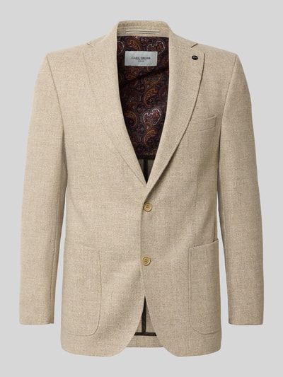 Carl Gross 2-knoops colbert met reverskraag, model 'Tebbo' Beige - 2