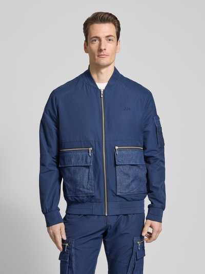 Antony Morato Blouson mit Label-Stitching Dunkelblau 4