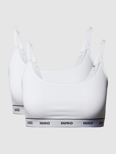 HUGO Soft-BH mit Logo-Bund im 2er-Pack Weiss 2