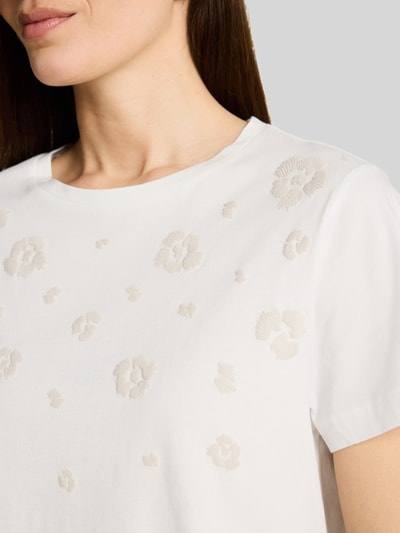 Tom Tailor Regular Fit T-Shirt aus reiner Baumwolle mit Motiv-Print Offwhite 3