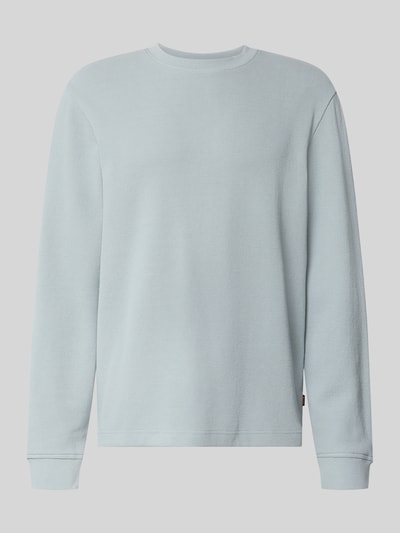 Produktfoto, Regular Fit Langarmshirt aus Baumwoll-Mix Modell 'WE-TEMPEST' von BOSS Orange, Optik: Unifarben, Feinripp-Struktur.
