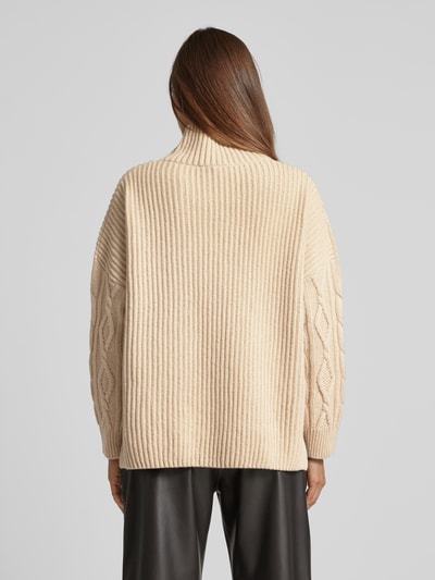 Weekend Max Mara Oversized Strickpullover mit Rollkragen Modell 'VENETO' Sand 5