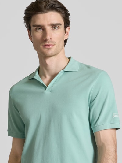 MC2 Saint Barth Regular Fit Poloshirt mit V-Ausschnitt Modell 'CHARLES' Gruen 3