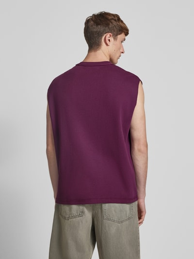 REVIEW Tanktop mit Strukturmuster Pflaume 5