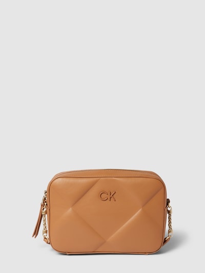 CK Calvin Klein Handtasche in Leder-Optik Modell 'QUILT' Cognac 2