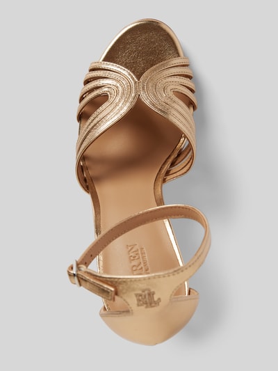 Lauren Ralph Lauren Sandalette mit Fesselriemen Modell 'ALLIE' Gold 3