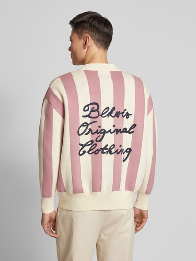 BLKVIS Gebreid jack met labeldetail Offwhite - 5