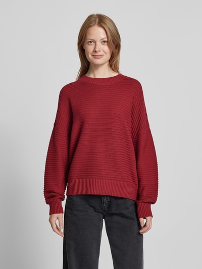 s.Oliver RED LABEL Sweter z dzianiny z fakturowanym wzorem Czerwony 4