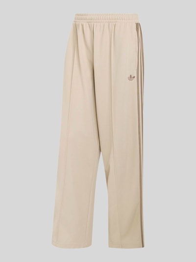 adidas Originals Spodnie dresowe o kroju loose fit z mieszanka bawełny z kantami Piaskowy 2