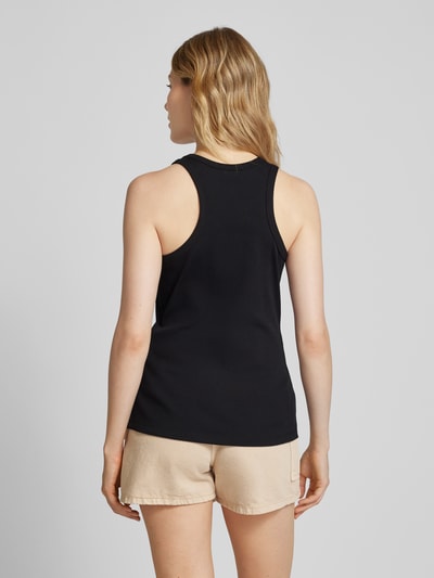 Liu Jo White Tanktop mit Label-Stitching Black 5