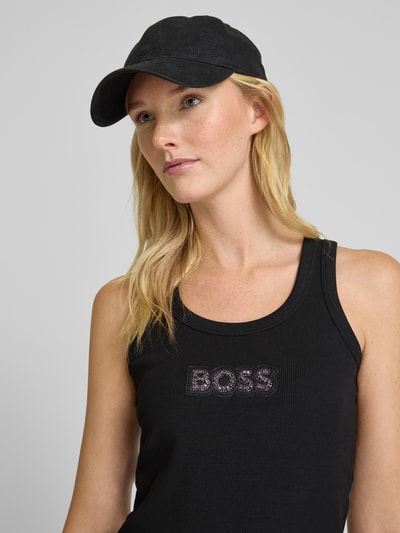 BOSS Orange Tanktop mit Label-Patch Modell 'EMATITE' Black 3