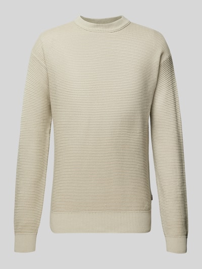 BOSS Orange Strickpullover mit Rundhalsausschnitt Modell 'Kordino' Sand 2