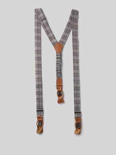 Prince Bowtie Strik, bretels en pochet in de set Lichtbruin - 2