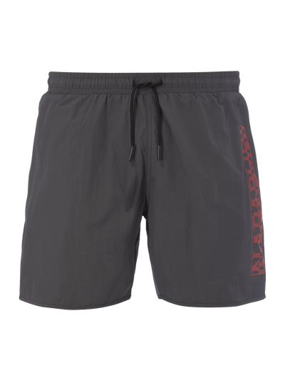 Napapijri Badeshorts mit Logo-Print  Anthrazit 1