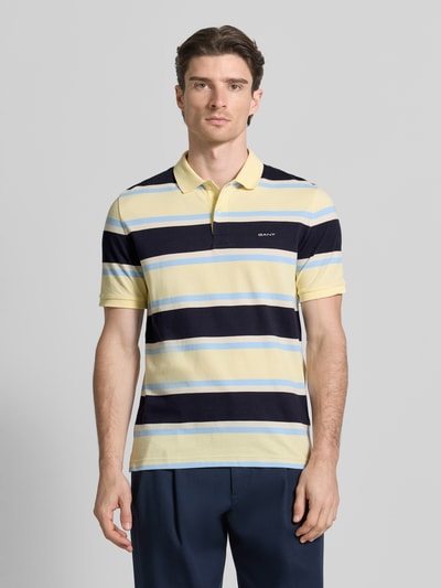 GANT Slim Fit Poloshirt mit Logo-Stitching Hellgelb 4