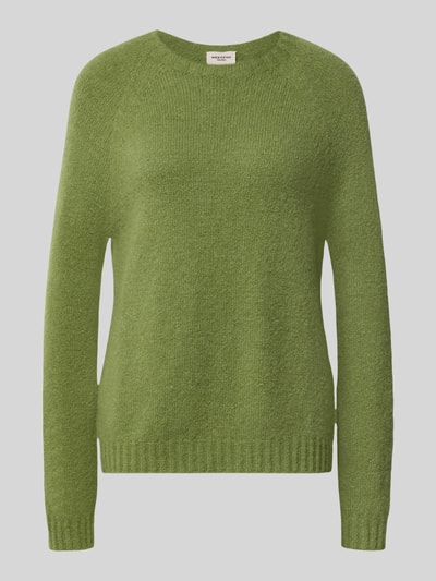 Produktfoto, Regular fit pullover uit alpacamix model 'GHIACCI' van Weekend Max Mara in effen groen met fijne textuur, Dames pullover