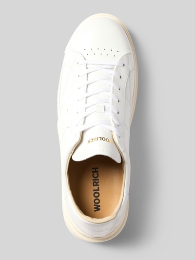 Woolrich Chunky sneakers van leer met labeldetail Wit - 3