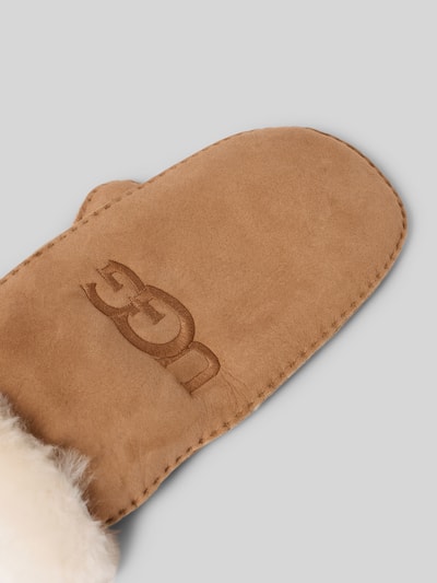 UGG Handschoenen van lamsleer met labelstitching Camel - 3