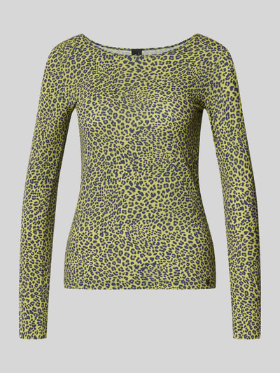 Marc Cain Longsleeve im Allover-Look mit Rundhalsausschnitt Apfel 2