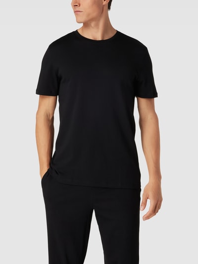 Christian Berg Men T-Shirt mit geripptem Rundhalsausschnitt Black 4