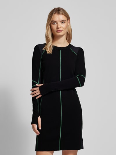 Marc Cain Knielanges Kleid mit Kontrastnähten Black 4