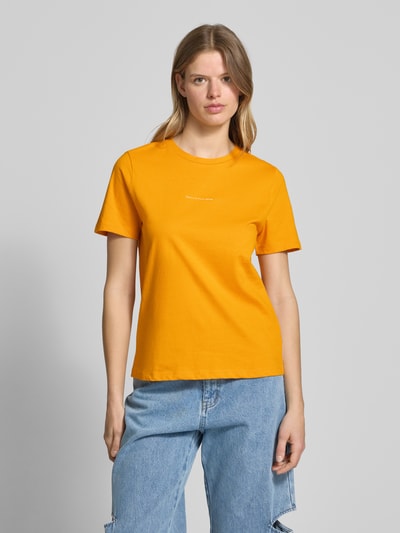 Marc O'Polo Denim T-Shirt mit Label-Print Orange 4