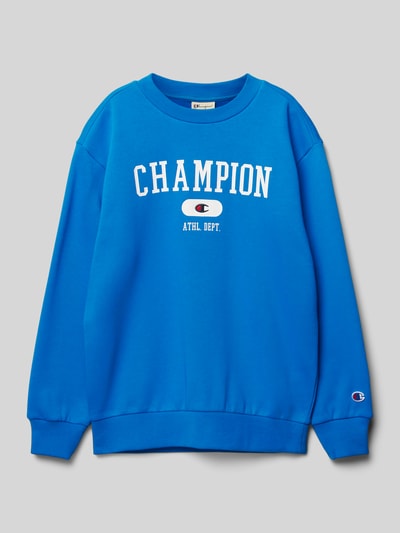 CHAMPION Sweatshirt mit Label-Print Royal 1