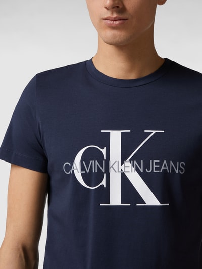 Calvin Klein Jeans T-shirt z nadrukiem z logo  Niebieski 3