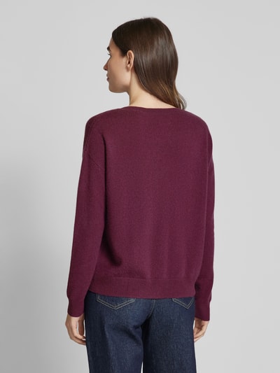 Christian Berg Woman Kaschmirpullover mit V-Ausschnitt Bordeaux 5