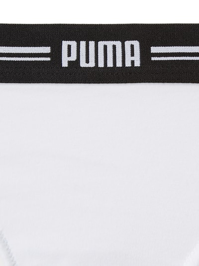 Puma Obcisłe bokserki z paskiem z logo w zestawie 3 szt. Biały 2