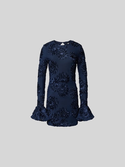 ROTATE Minikleid mit Rundhalsausschnitt Dunkelblau 2