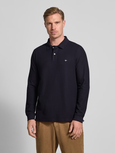 Fynch-Hatton Regular fit poloshirt met logostitching Marineblauw - 4