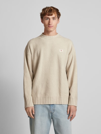 Calvin Klein Jeans Gebreide pullover met labeldetail Offwhite - 4