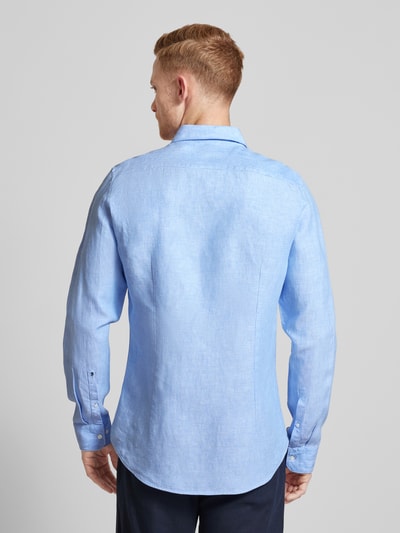 SEIDENSTICKER Slim Fit Leinenhemd mit Kentkragen Bleu 5