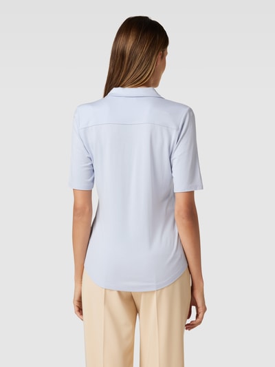 Marc O'Polo T-shirt met doorknoopsluiting Lichtblauw - 5