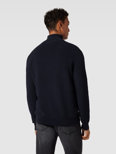 Gant Gebreide pullover met structuurmotief Marineblauw - 5