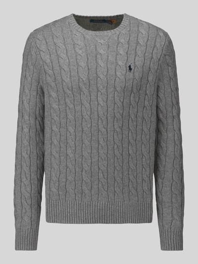 Polo Ralph Lauren Pullover mit Logo-Stitching Hellgrau 2