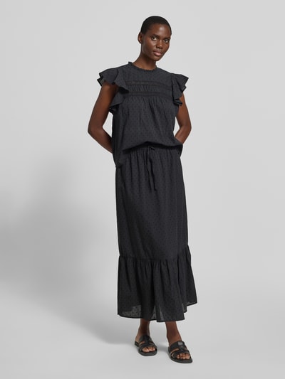 VERO MODA Ausgestellter Maxi-Rock aus reiner Baumwolle Modell 'TRINE' Black 1
