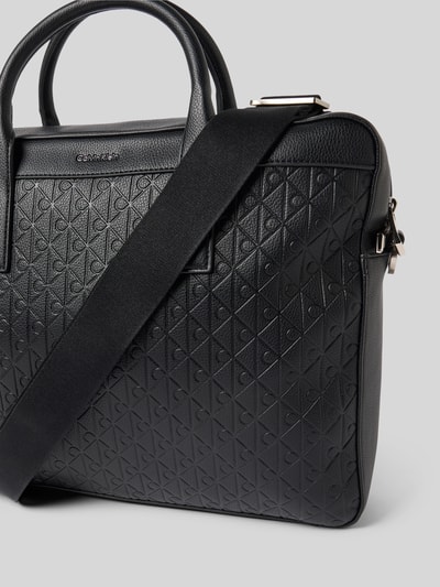 CK Calvin Klein Laptoptasche mit Logo-Applikation Modell 'Emboss' Black 3