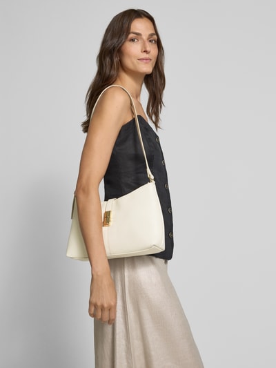 Seidenfelt Handtasche mit Klickverschluss Modell 'LILLA' Ecru 1