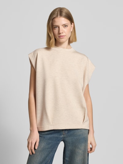 MOS MOSH Sweatshirt aus Viskose-Mix mit Kappärmeln Modell 'Namara' Beige 4
