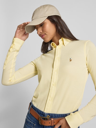 Polo Ralph Lauren Slim Fit Hemdbluse mit Button-Down-Kragen Hellgelb 3